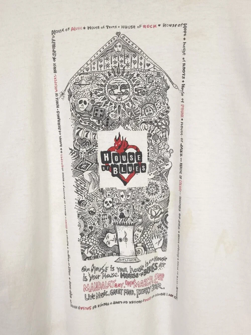 House of Blues Las Vegas Vintage Crew Neck Tee - Picture 5 of 9